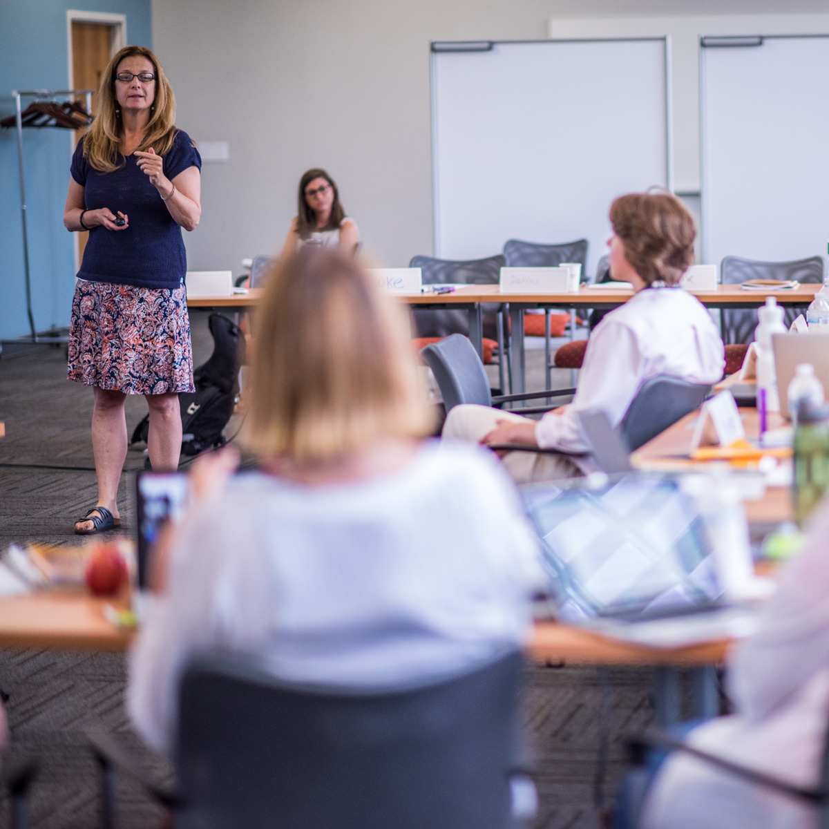 Women giving presentation