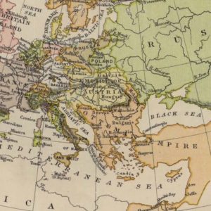 Map of Europe, the Ottoman Empire, and Russia