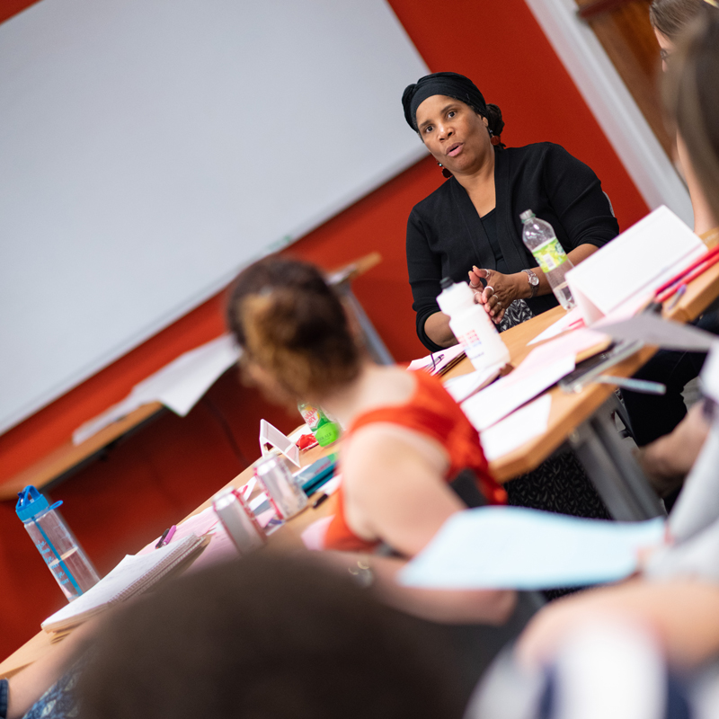 Woman speaking to a Choices workshop