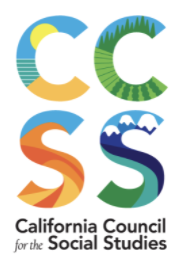 Logo in colorful colors for the California Council for the Social Studies