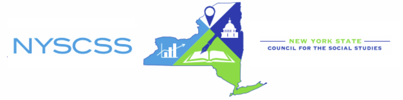 Logo of the New York State Council for the Social Studies, which includes an outline of the state